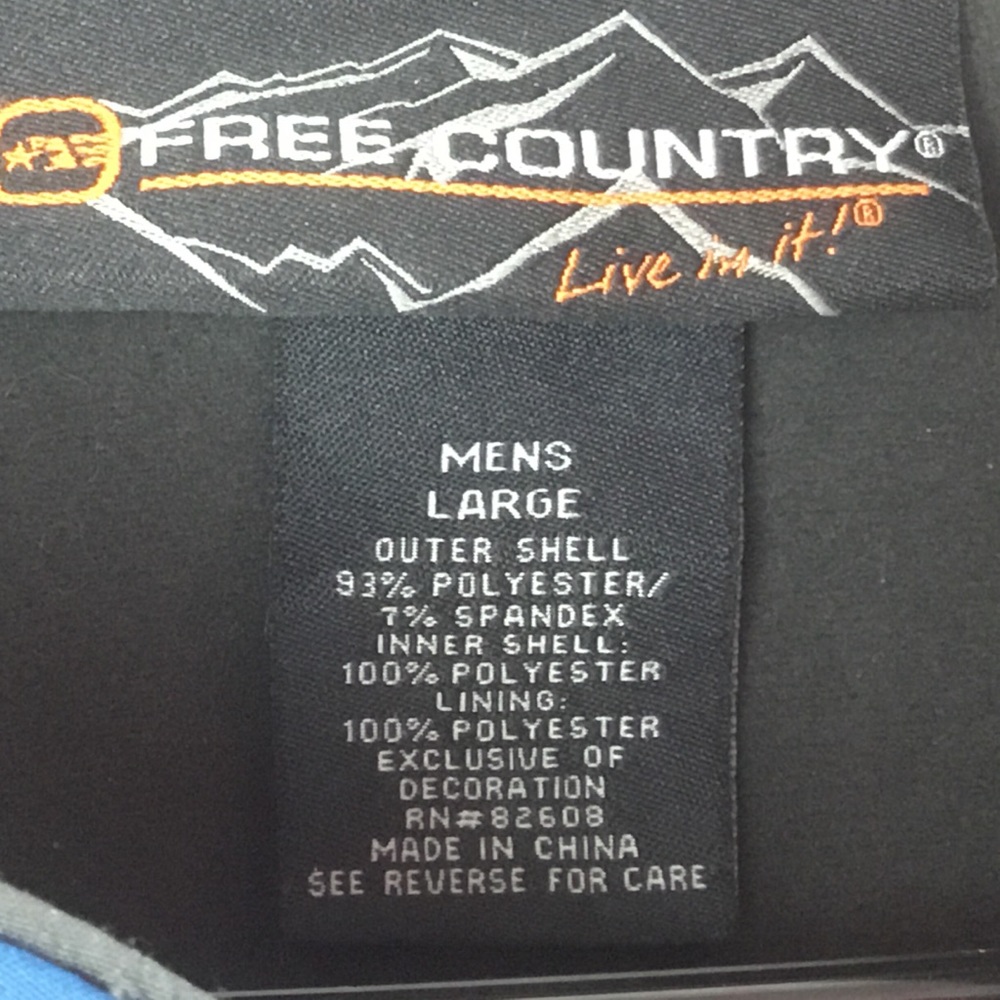 Free Country Soft Shell Blue Jacket Large - Picture 6 of 7